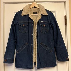 Vintage Maverick Sherpa Lined Jean Jacket